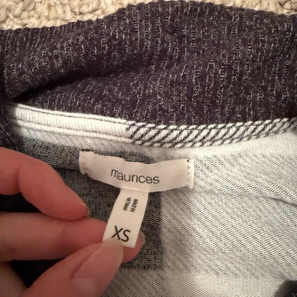 Maurices Checkered Black and White Sweater - Picture 4 of 4